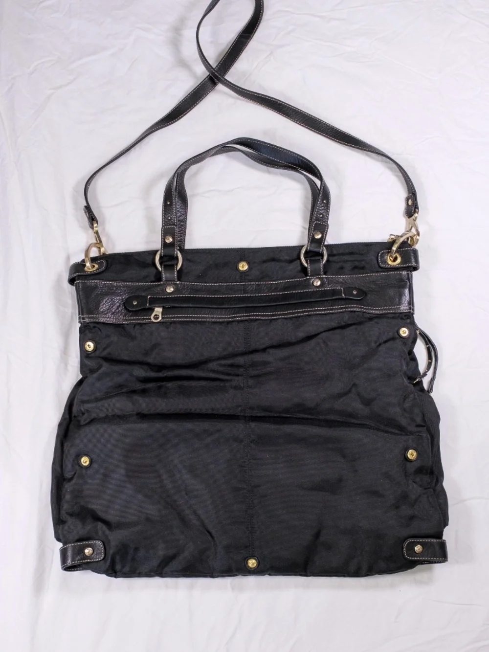 Hayden Harnett Black Nylon Flight Bag